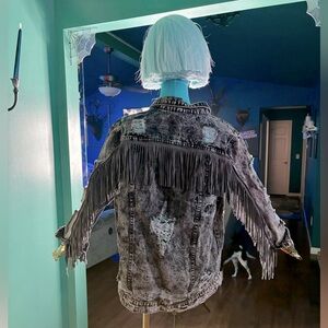 Grunge Fringe Denim Jacket